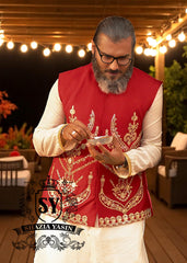 Pakistani Mens Waistcoats Islip New York USA Sangeet Night Waistcoats for Father of Bride