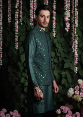 Buy Fully Embroidered Waistcoats For Men Tyne and Wear London UK Mirror work Men's Waistcoat for Mehndi Ceremony