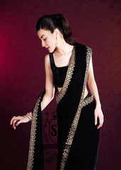 Buy Velvet Saree Dresses Pakistani - Velvet Saree Dress Luxury Designer Clothing | High-End Saree Women Fashion