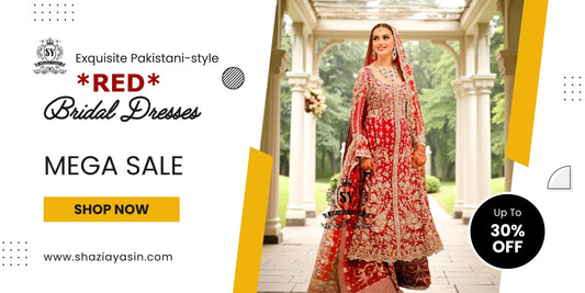The best Red wedding dresses of the new 2026 collection in the best Bridal store in Pakistan