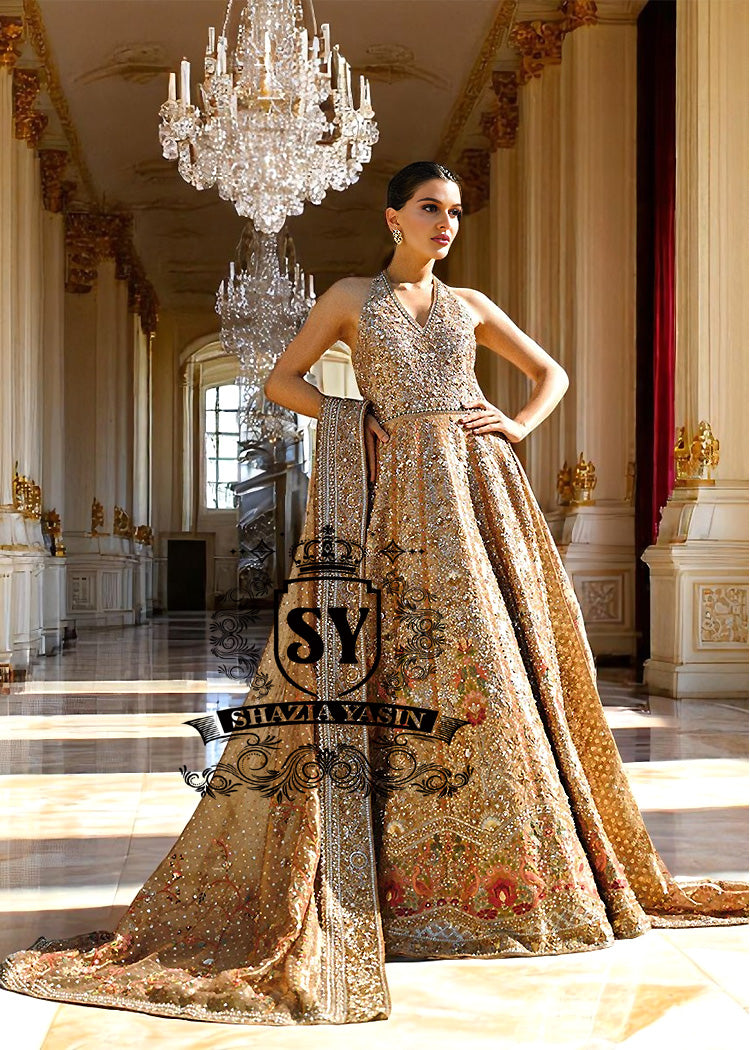 Champagne Gold Calypso Wedding Gown