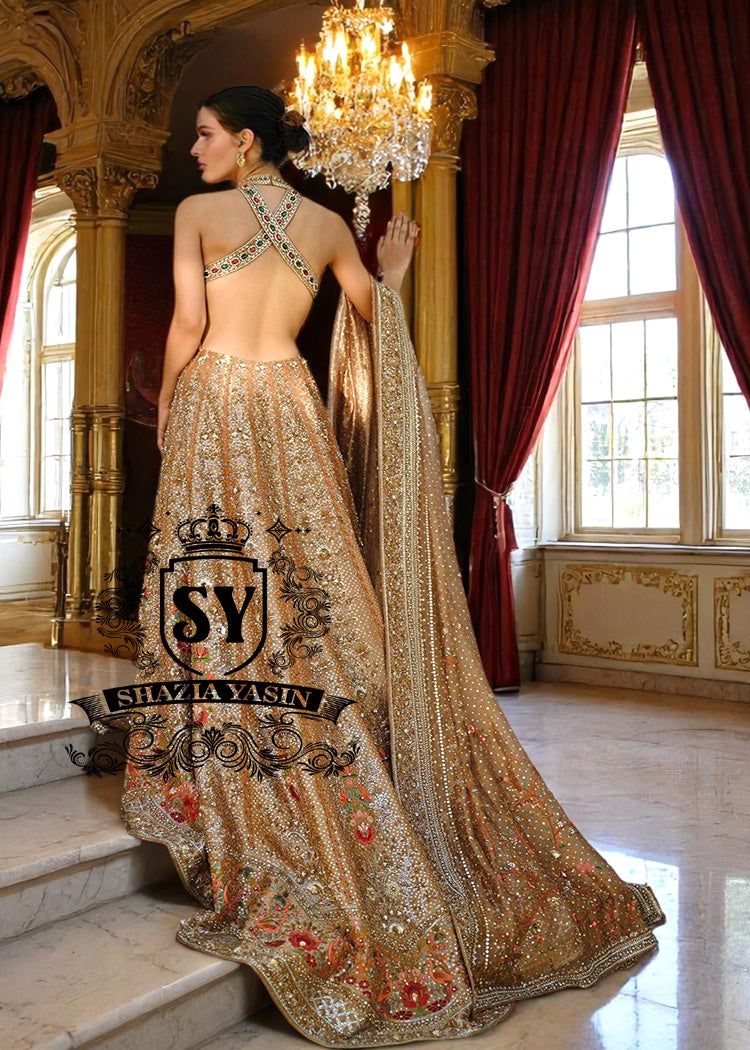 Champagne Gold Calypso Wedding Gown