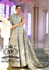 Silver Platinum Hyacinth Backless Bridal Gown