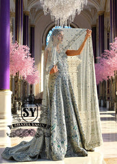 Silver Platinum Hyacinth Backless Bridal Gown