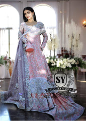 Rose Quartz Alexandrite Bridal Lehenga Pishwas