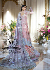 Rose Quartz Alexandrite Bridal Lehenga Pishwas