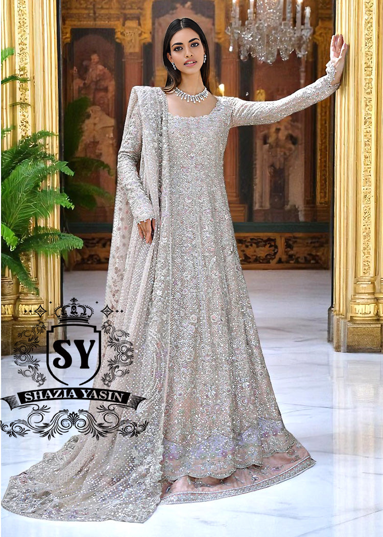 Champagne Pink Astraea Pishwas and Lehenga