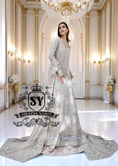 Champagne Pink Astraea Pishwas and Lehenga
