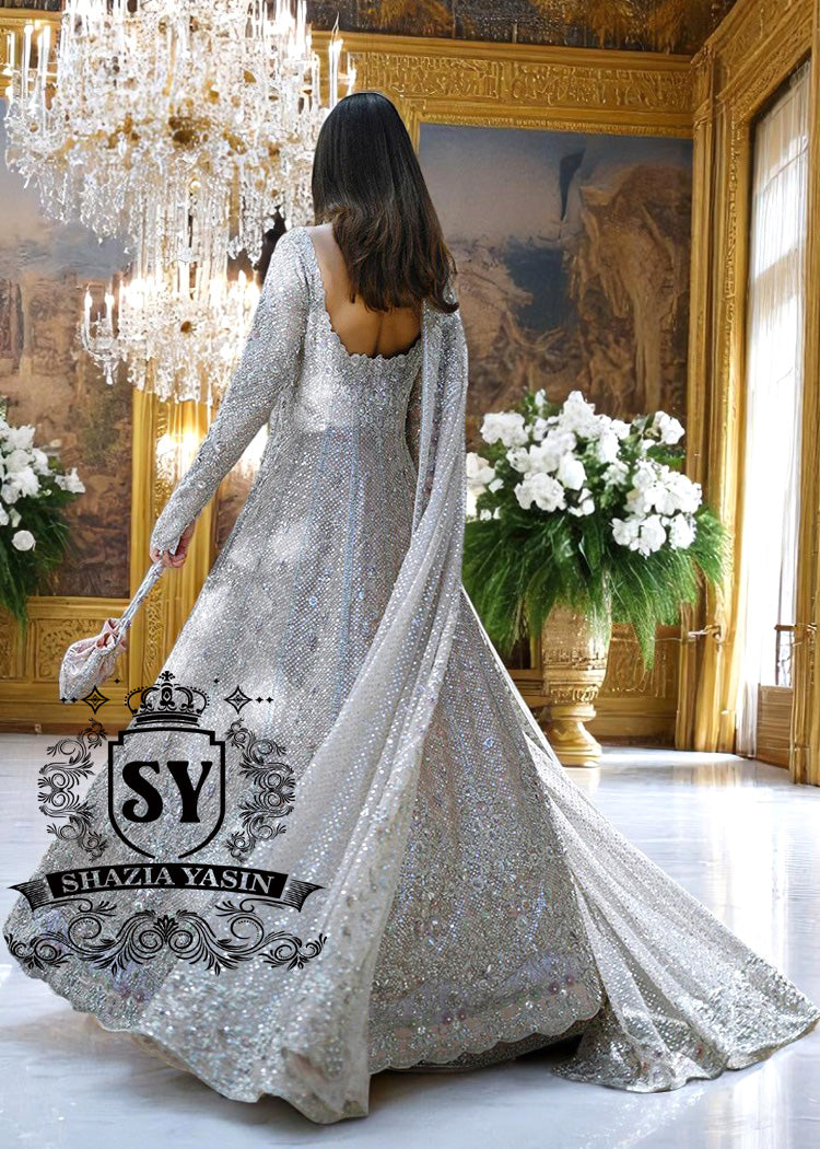 Champagne Pink Astraea Pishwas and Lehenga