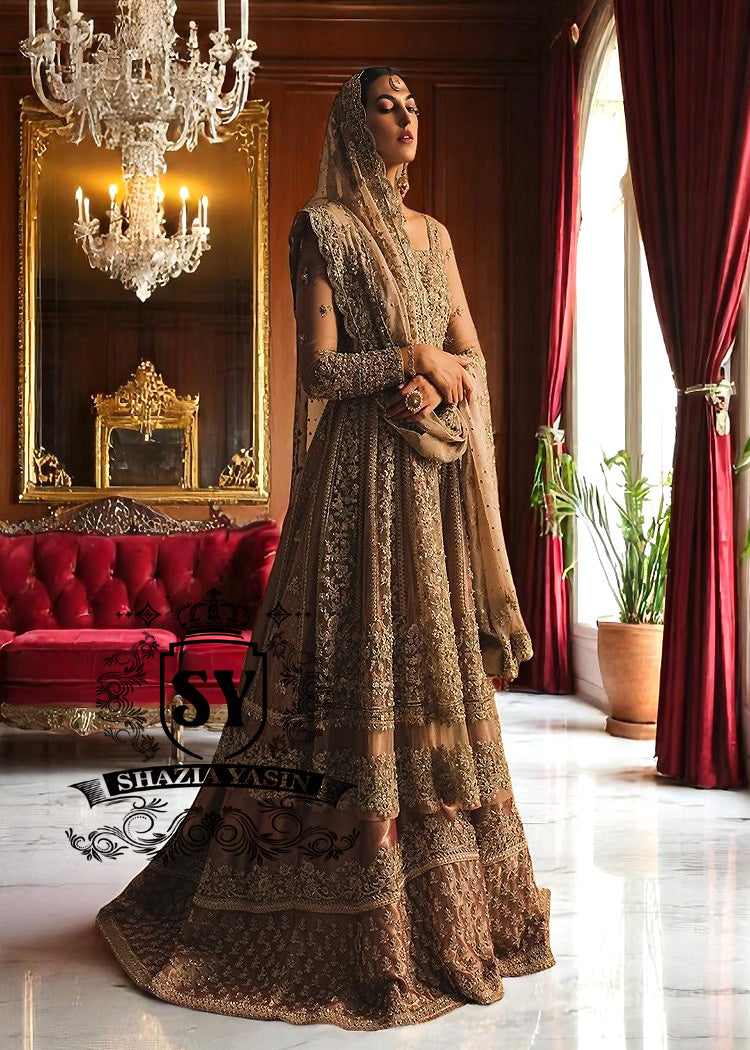 Light Chamoisee Soprano Bridal Pishwas