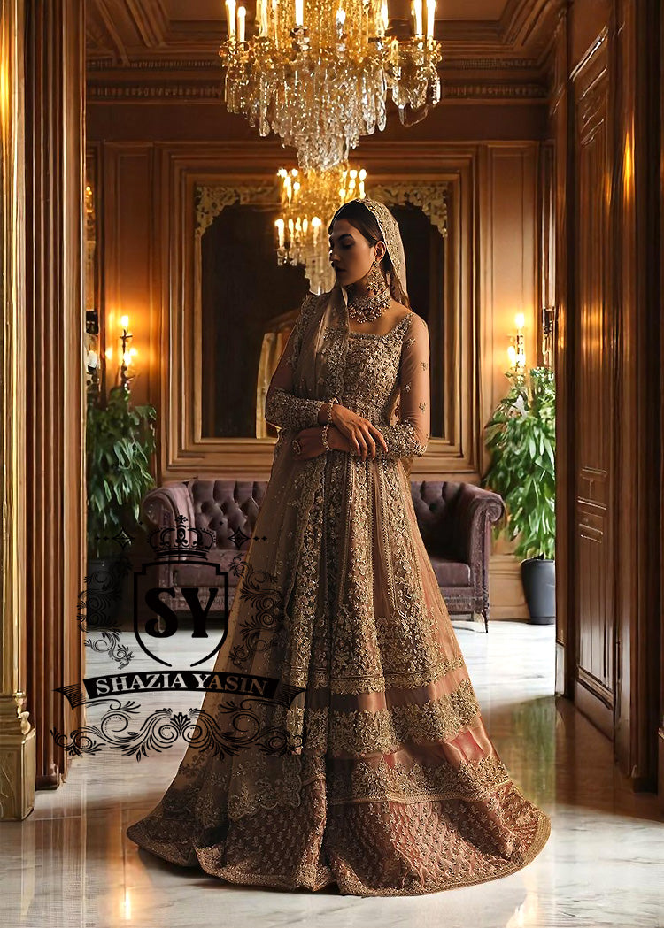 Light Chamoisee Soprano Bridal Pishwas
