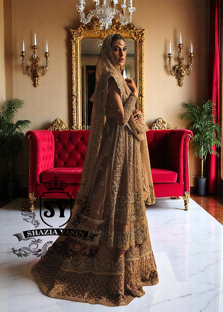 Light Chamoisee Soprano Bridal Pishwas