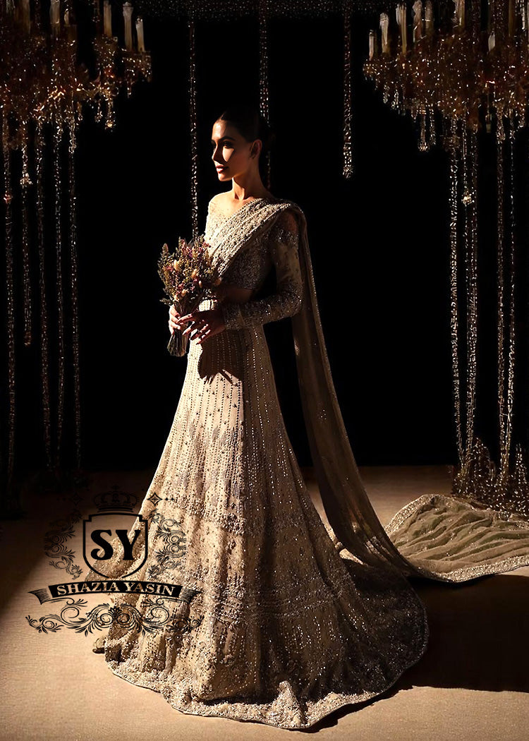 Pakistani Bridal Dresses USA Bridgeview Illinois Buy Stunning Café Au Lait Carter Lehenga with Attached Drape Dupatta