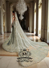 Truly Luxurious Mermaid Gown Dress Paris France Bridal Wear Reception Valima Dresses Special Occasions Pakistan