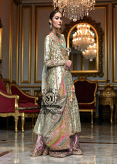 Traditional Angrakha Style Bridal Dress San Antonio Texas USA Wedding Gharara Designs Pakistan