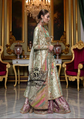 Traditional Angrakha Style Bridal Dress San Antonio Texas USA Wedding Gharara Designs Pakistan