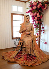 Embellished Designer Wedding Red farshi lehenga Dress for Bride Kalamazoo Michigan USA Wedding Lehenga