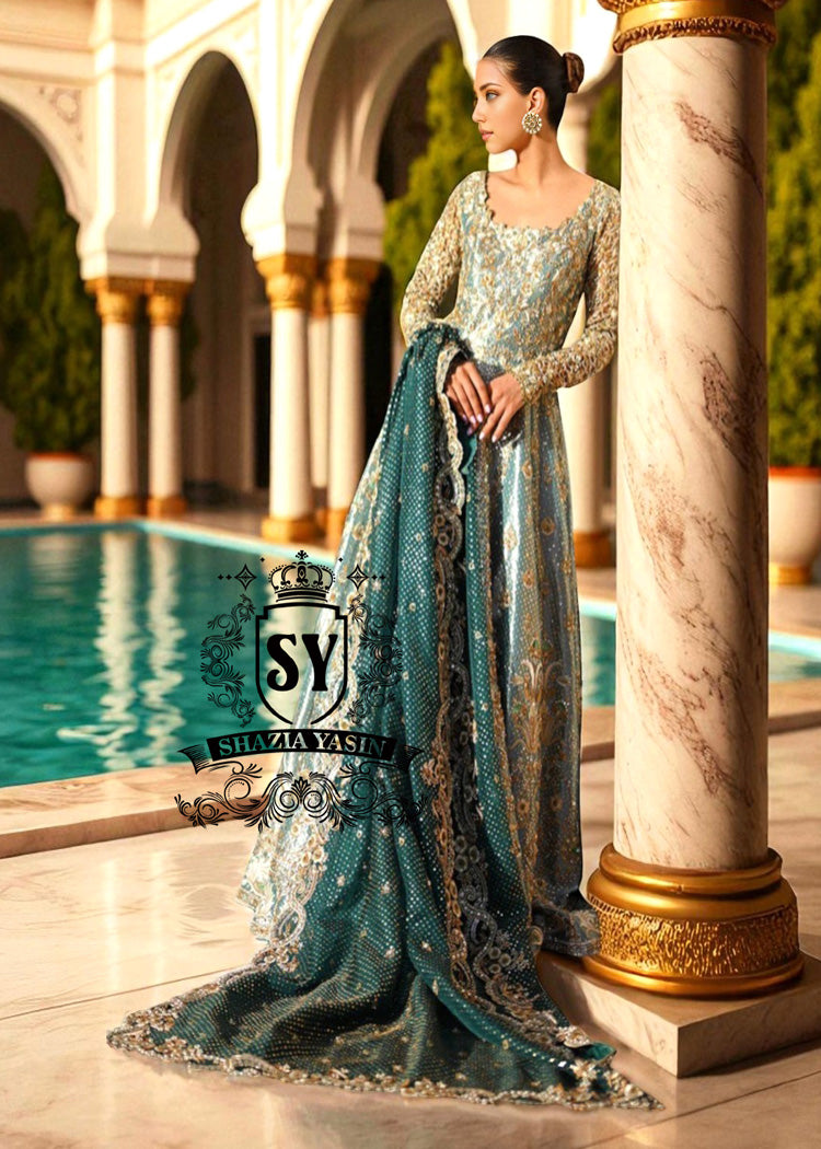 Rivera Sky Bridal Dress for Walima Lillestrøm Oslo Norway Indian Bridal Dress for Reception