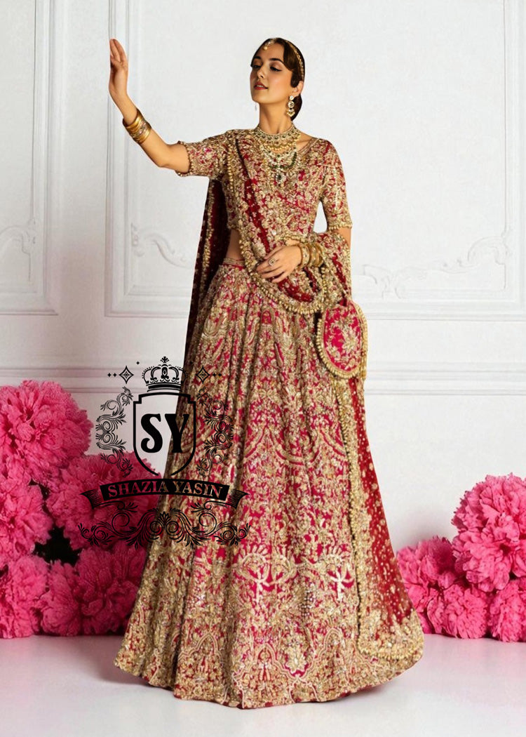 Embellished Lehenga Choli Design for Pakistani Indian Brides Dallas Texas USA Lehenga Choli Designs