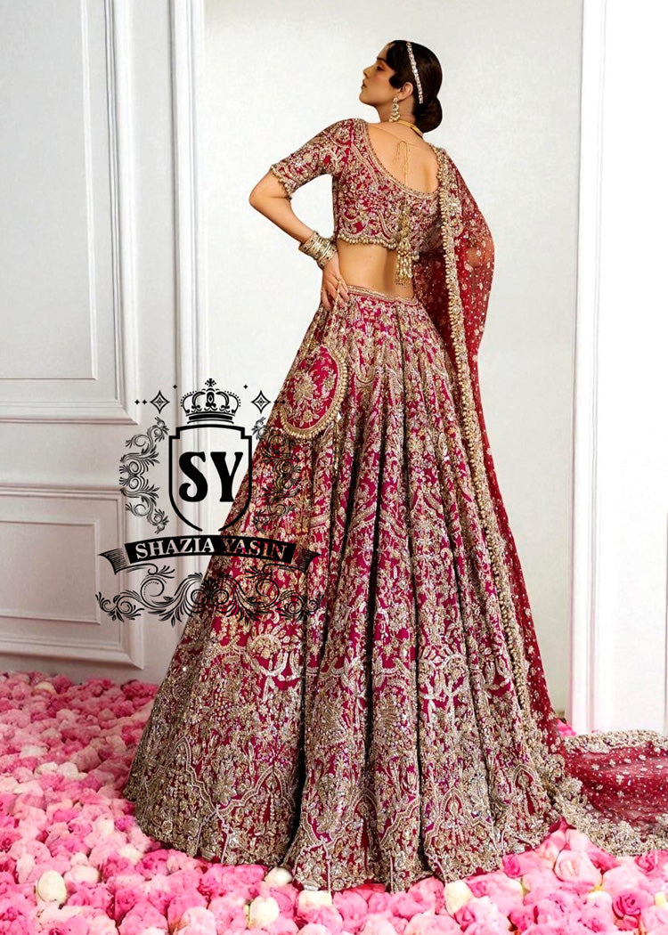 Embellished Lehenga Choli Design for Pakistani Indian Brides Dallas Texas USA Lehenga Choli Designs