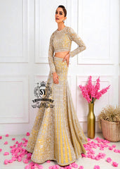 Luxury Mermaid Wedding Dress with Rhinestone Embroidery Manhattan New York USA Mermaid Lehenga Designs