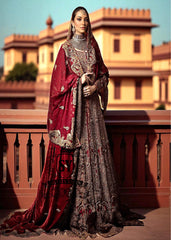Traditional Red Bridal Outfit Long Bridal Gown Buy Pakistani Indian Bridal Outfits Online UK, USA, Canada, Australia