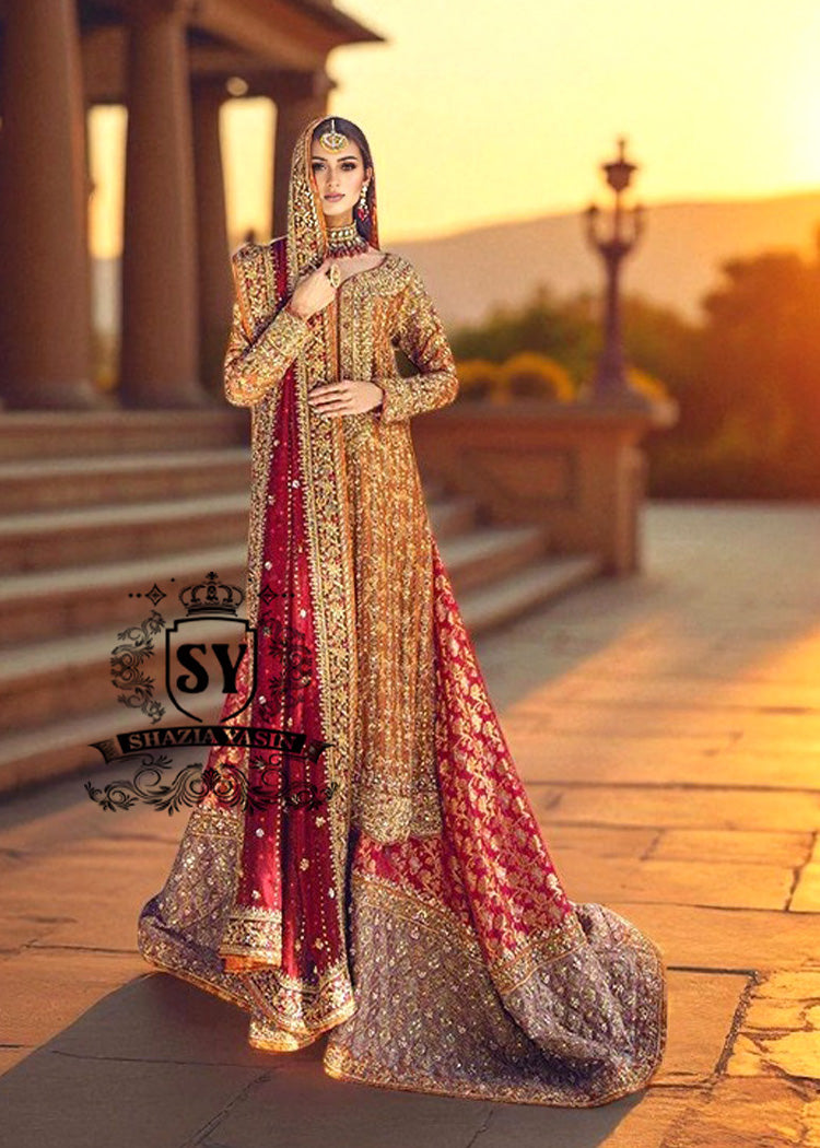 Luxury Wedding Dress With Shiny Long Train Dallas Texas USA Latest Bridal Lehenga Designs