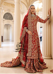 Pakistani Bridal Dresses for Barat Luxurios Handwork Heavy Embroidered Organza Bridal Dresses