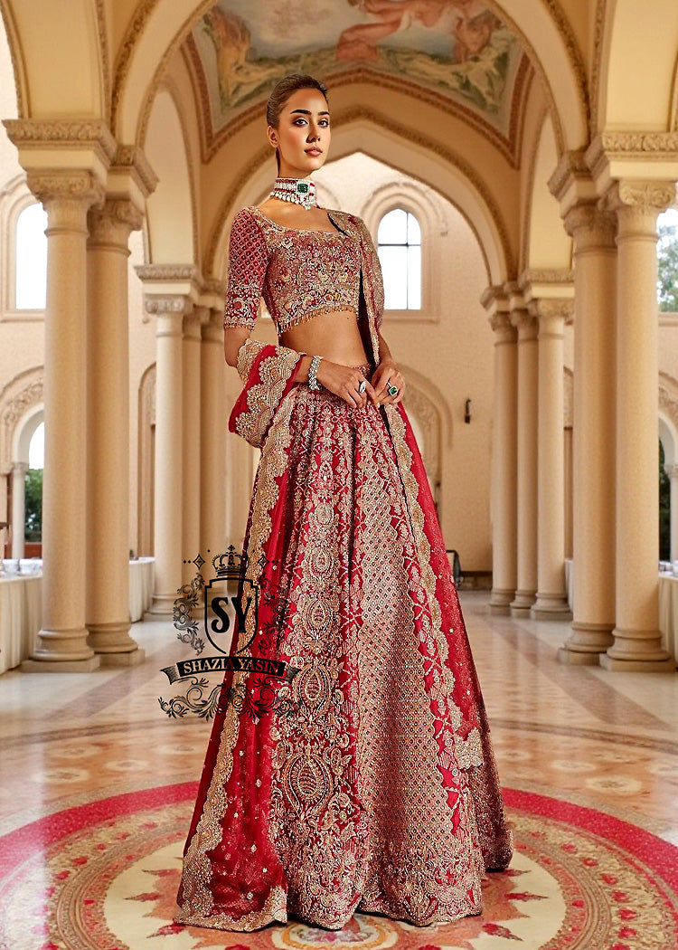 Bridal Lehenga Choli Royal Red Dress for Wedding