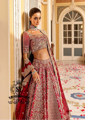 Bridal Lehenga Choli Royal Red Dress for Wedding