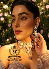 Buy Handmade Sterling Silver Pearl Zircon Jewellery Set Bridal Jewellery Sets for Walima Ceremony
