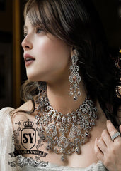 Exclusive luxury jewelry 925 Sterling Silver Garnet Necklace and Earrings – buy in Pakistan | Premium jewelry at the Best online store