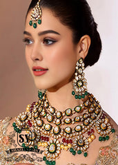Buy Luxury Sterling Silver Diamond Polki Bridal Jewellery Set Bridal Kundan Jewellery Set Pakistan UK USA Canada Australia Europe