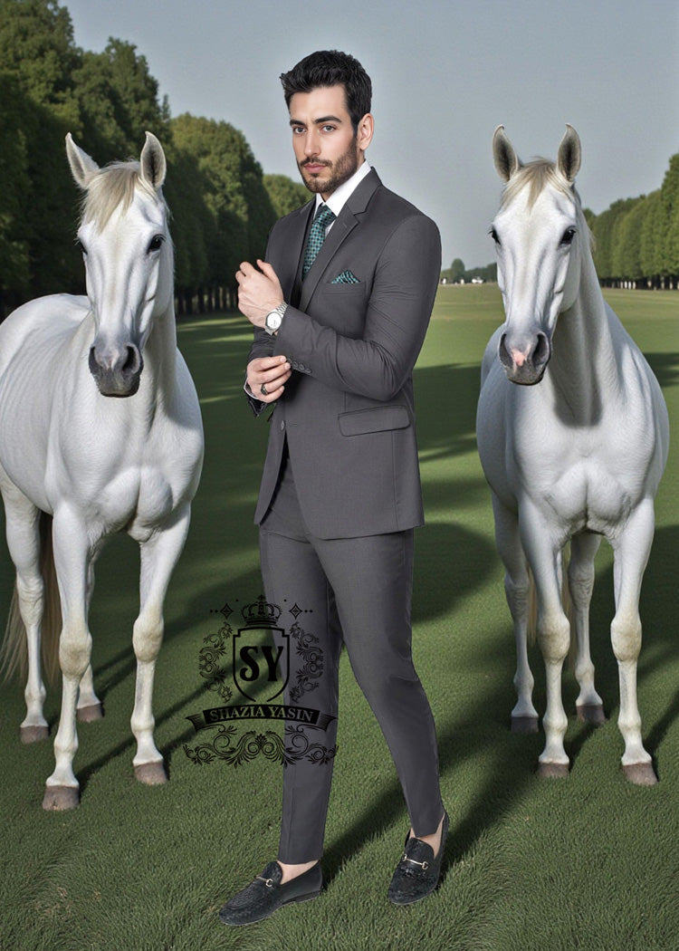 Dazzling Mens three-piece Suits Ajman UAE Buy Pakistani Menswear Carbon suits – wool, great cuts, perfect fit