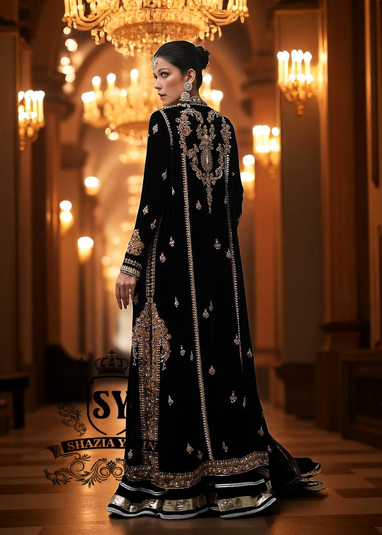 Latest Long Jacket Dresses Houston Texas TX USA Pakistani Wedding Gharara Dresses Latest Designs