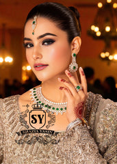 party wear jewellery sets Emerald Necklace and Earrings Bridal Party Jewelry Sets in silver, 925 sterling jewellery sets