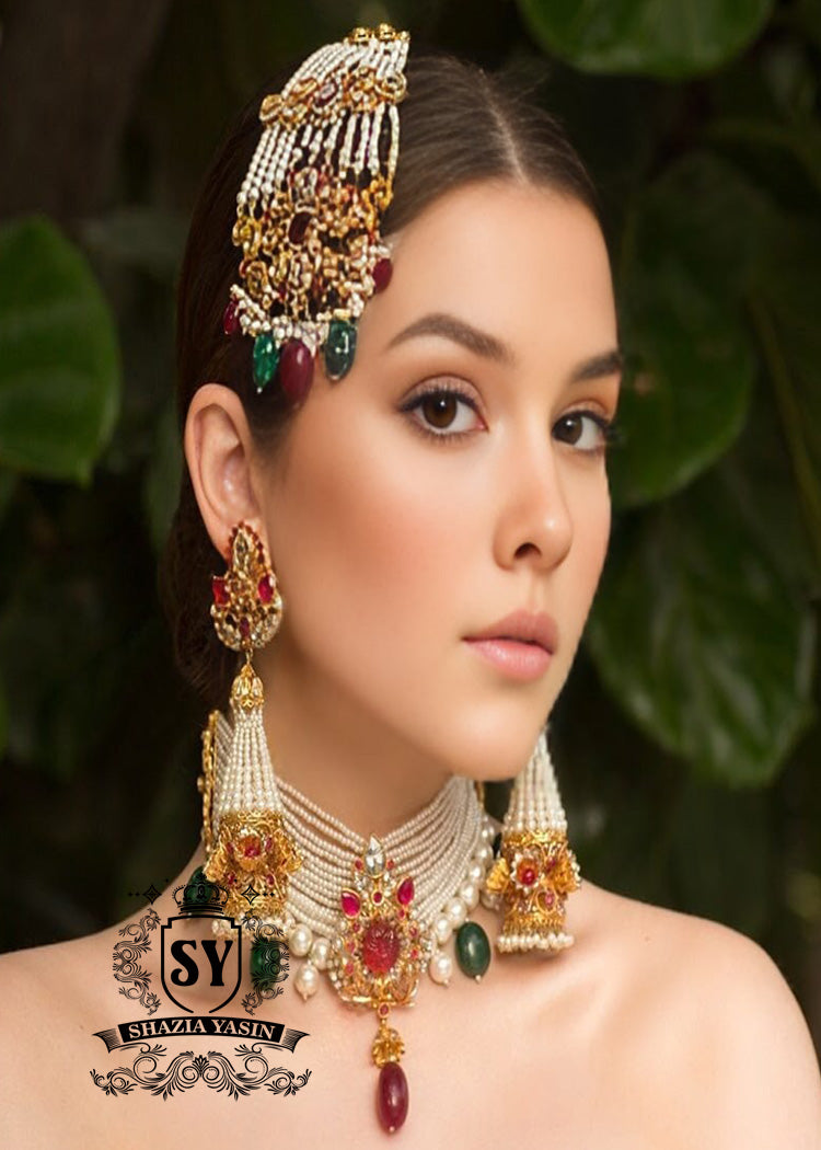 Large, striking jewelry 925 Sterling Silver Pearl Choker, Jhoomar and Jhumki Princeton New Jersey NJ US Buy Gold Plated Jewellery Sets