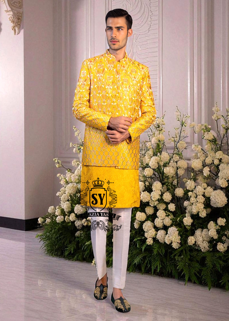 High End Raw Silk Prince Coat for Wedding Events Beverly Hills California CA USA Grooms Prince Coat for Mens