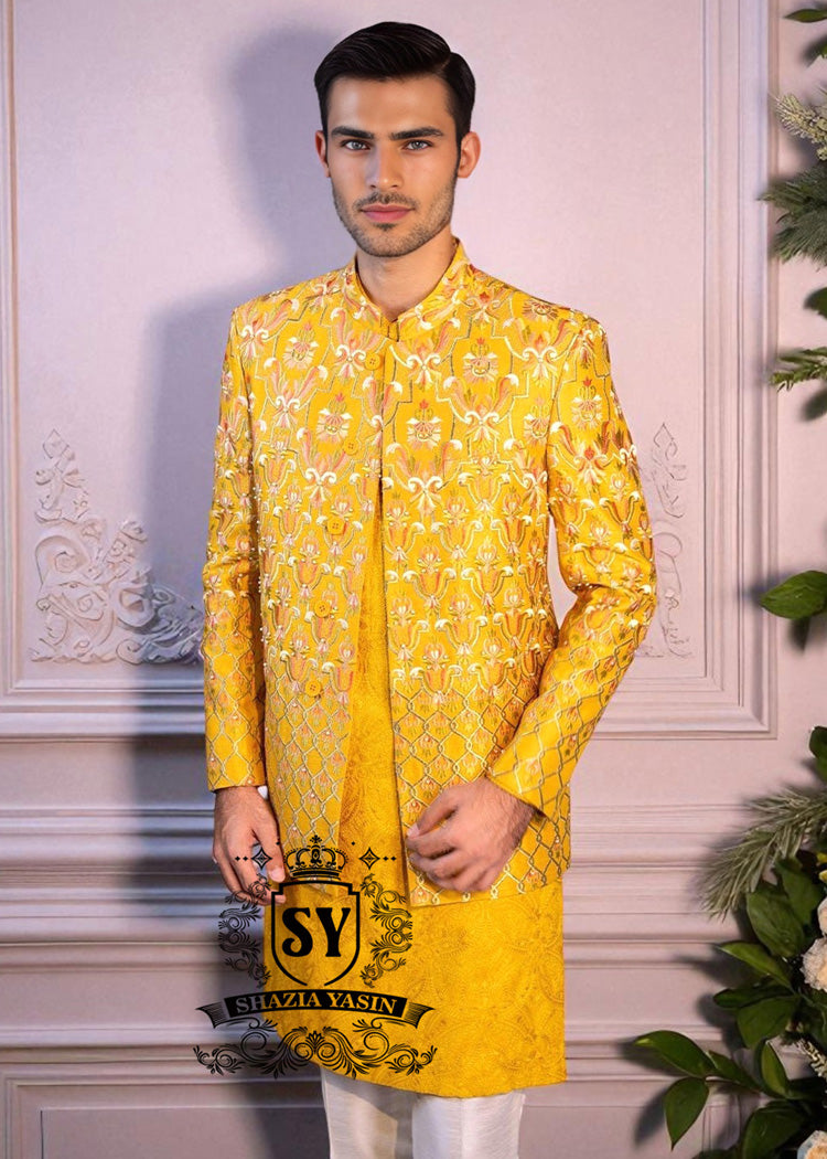 Luxury Raw Silk Prince Coat for Wedding Events Beverly Hills California CA USA Grooms Prince Coat for Mens