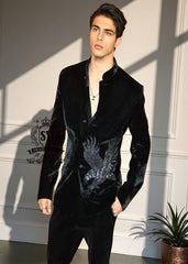 Beautiful Men's Prince Coats Mandarin Collar Formal Jodhpuri jackets Slim Fit Button Front bandhgala Traditional Groom Dress