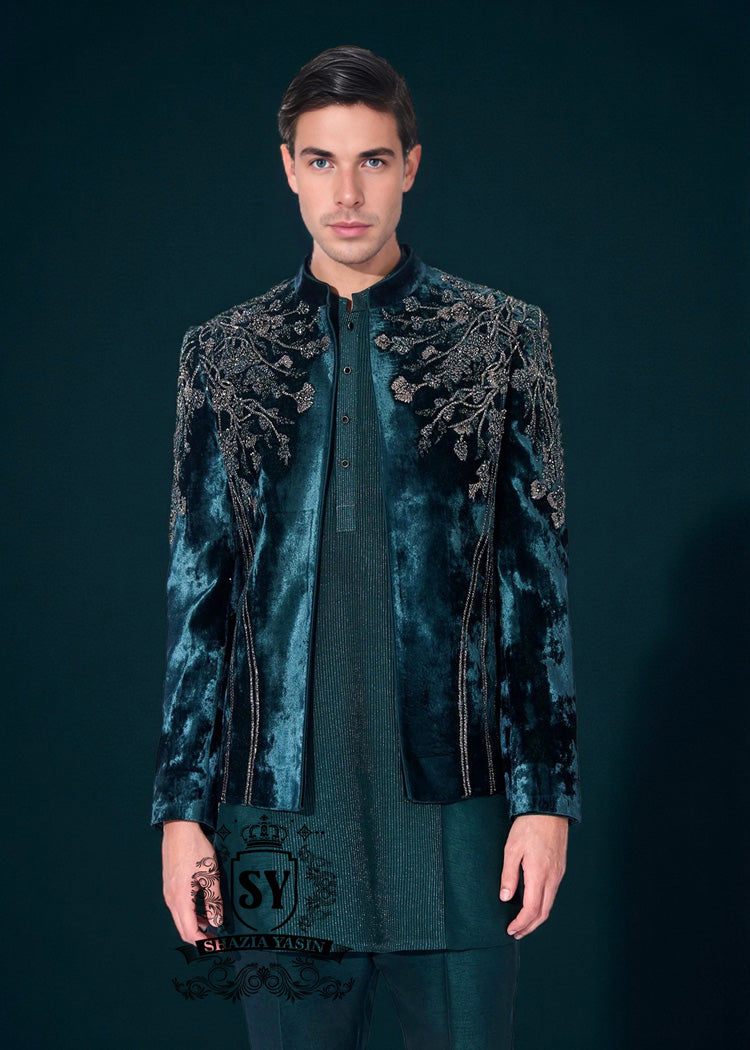 Latest Velvet Embellished Prince Coat Designs Alexandria, Virginia, USA Best Custom Men's Prince Coats: Tailoring Excellence