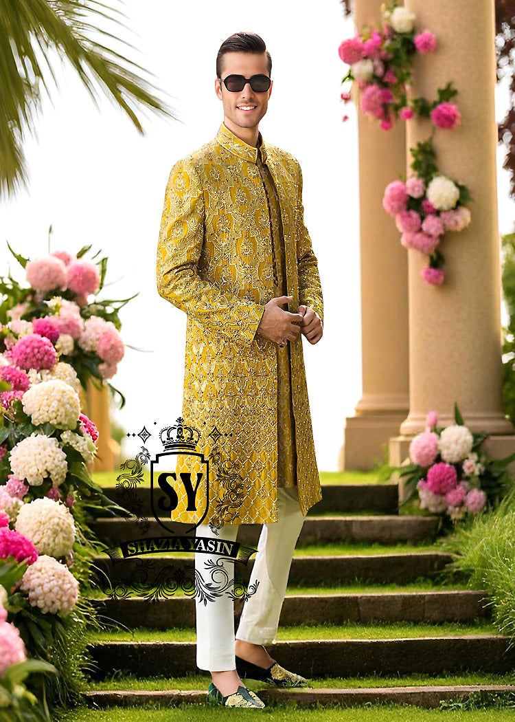 Best Designer Embroidered Sherwani for Mens Montgomery Village Maryland USA Buy Bespoke Sherwani Suits