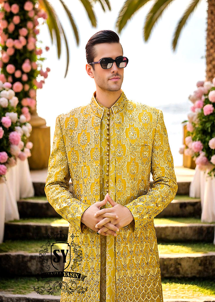 Best Designer Embroidered Sherwani for Mens Montgomery Village Maryland USA Buy Bespoke Sherwani Suits
