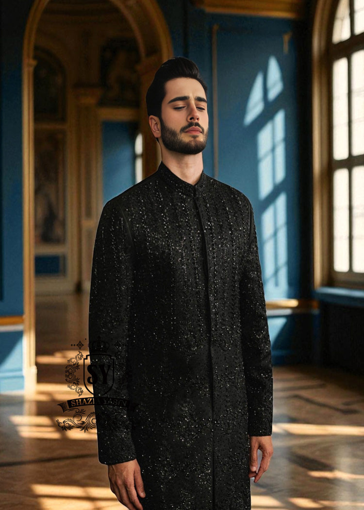 Elegant + romantic + modern + innovation = The perfect sherwani for an exceptional groom in UK, USA, Canada, Australia