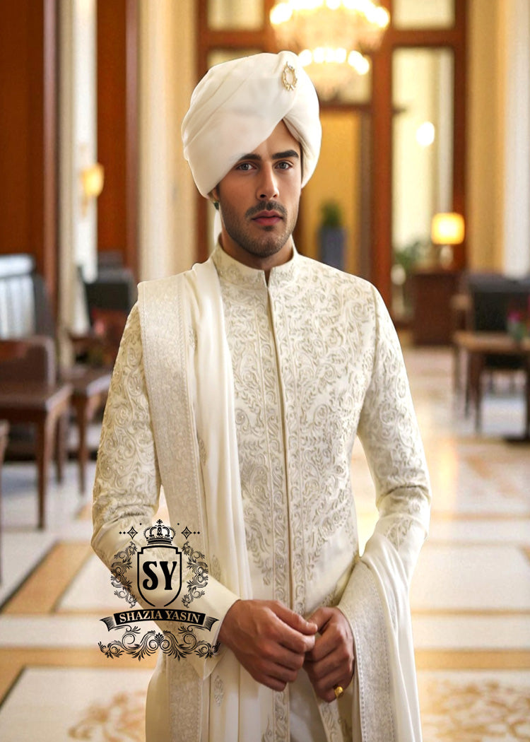Premium Embroidered Sherwani for Groom Beverly Hills California CA USA Traditional Pakistani Sherwani for Groom Wedding Suits