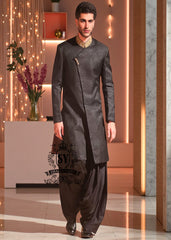 Men's Black Sherwani Suit - Best Selection Bespoke Mens Angarkha Sherwani Wedding UK USA Canada Australia