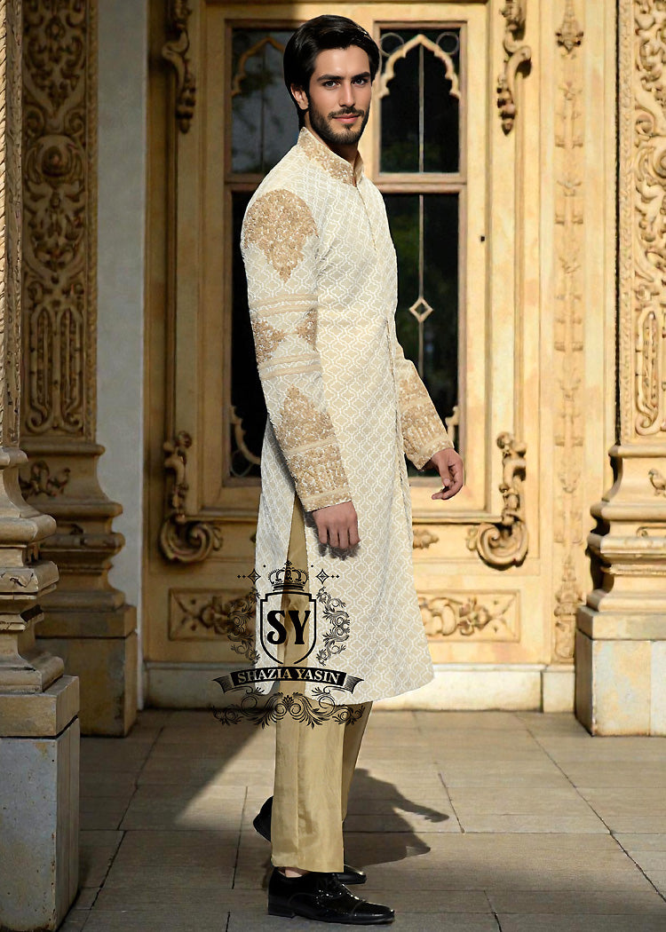 Pakistani Latest Wedding Sherwani Dress For Groom Pakistani Wedding Clothes Dressing For Groom Pakistani