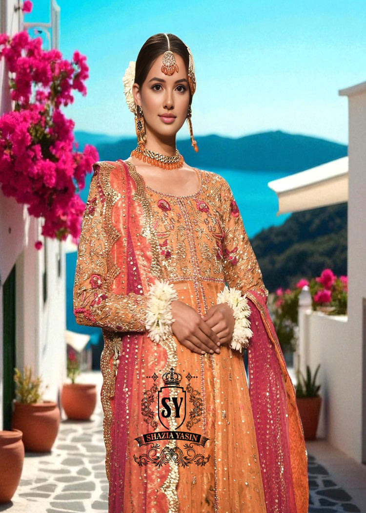 Latest Bridal Pishwas Designs Bridgeview Illinois USA Pakistani Bridal Pishwas for Mehndi Mayon