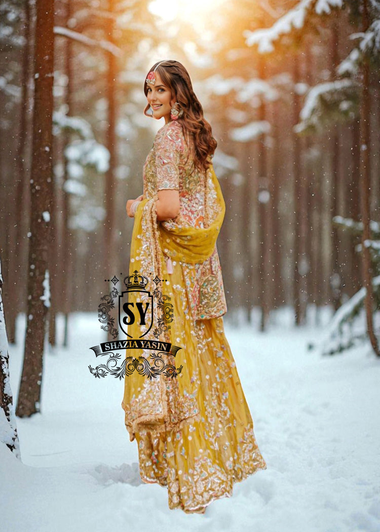Urobilin Bridal Sharara UK USA Canada Buy Traditional Pakistani Wedding Sharara Designs