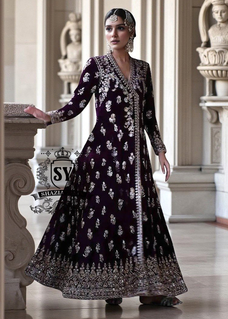 Velvet Bridal Dresses Heavy Embellished Velvet Angrakha Designs Dansville New York USA Formal Dresses – Shazia Yasin Velvet Bridal Dresses Heavy Embellished Velvet Angrakha Designs Dansville New York USA Formal Dresses – Shazia Yasin